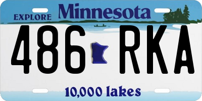 MN license plate 486RKA