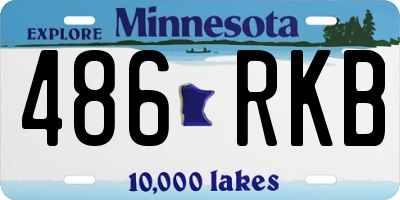 MN license plate 486RKB