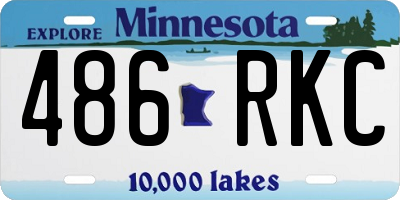 MN license plate 486RKC