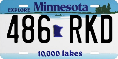 MN license plate 486RKD