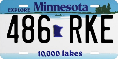 MN license plate 486RKE