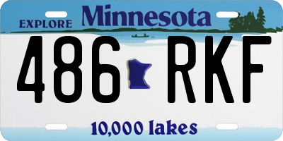 MN license plate 486RKF