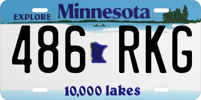 MN license plate 486RKG
