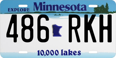 MN license plate 486RKH