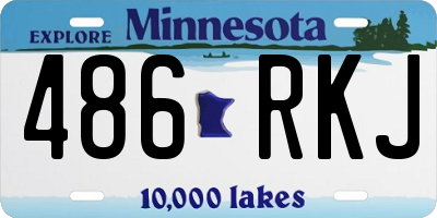 MN license plate 486RKJ