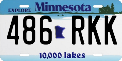 MN license plate 486RKK