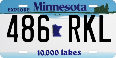 MN license plate 486RKL