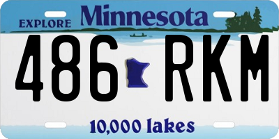 MN license plate 486RKM