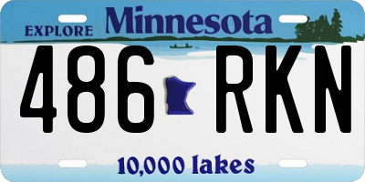 MN license plate 486RKN