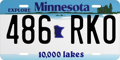 MN license plate 486RKO