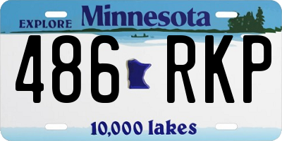 MN license plate 486RKP