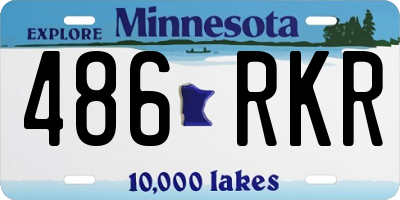 MN license plate 486RKR