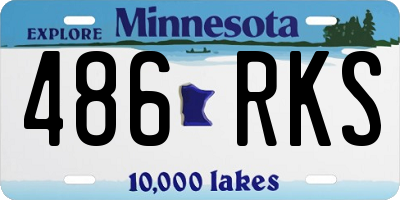 MN license plate 486RKS