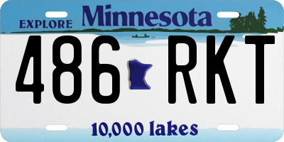 MN license plate 486RKT