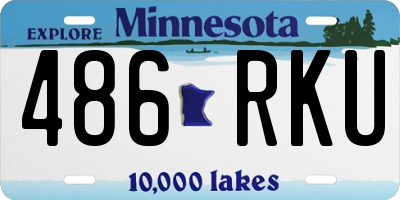 MN license plate 486RKU