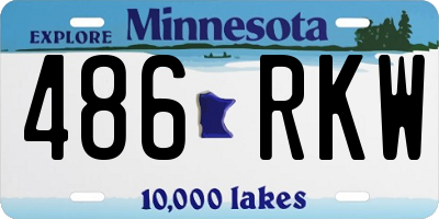 MN license plate 486RKW