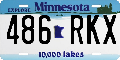 MN license plate 486RKX