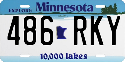 MN license plate 486RKY