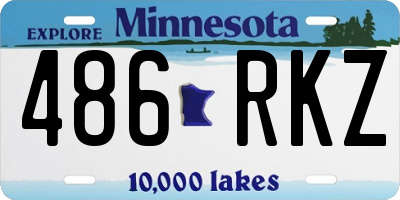 MN license plate 486RKZ