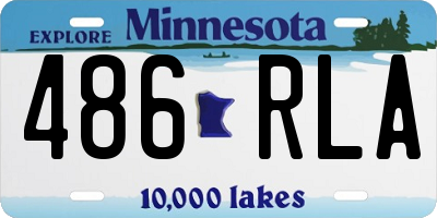 MN license plate 486RLA