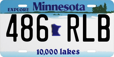 MN license plate 486RLB