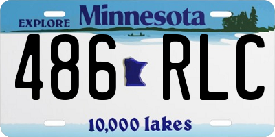 MN license plate 486RLC