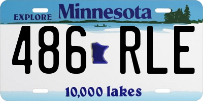 MN license plate 486RLE