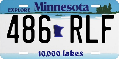 MN license plate 486RLF