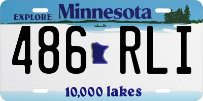 MN license plate 486RLI