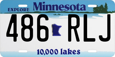 MN license plate 486RLJ