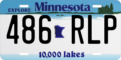 MN license plate 486RLP