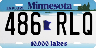 MN license plate 486RLQ