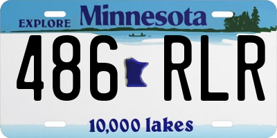 MN license plate 486RLR
