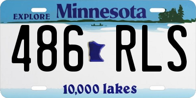 MN license plate 486RLS