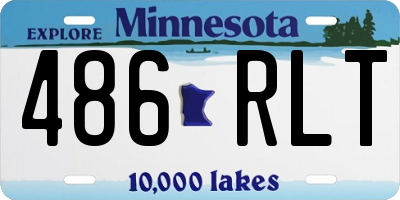 MN license plate 486RLT