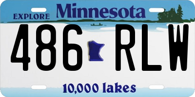MN license plate 486RLW