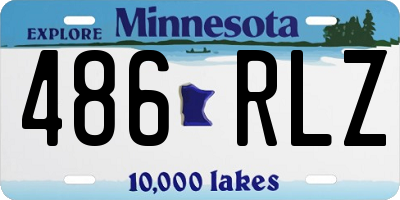 MN license plate 486RLZ
