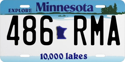 MN license plate 486RMA