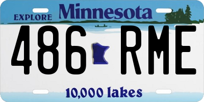 MN license plate 486RME