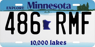 MN license plate 486RMF