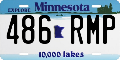 MN license plate 486RMP
