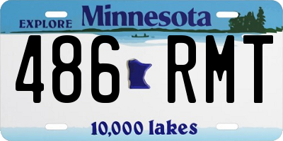 MN license plate 486RMT