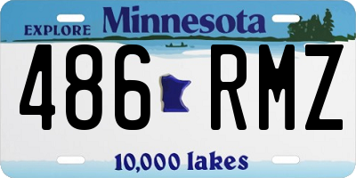 MN license plate 486RMZ