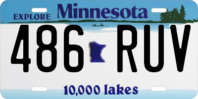MN license plate 486RUV