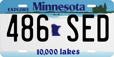 MN license plate 486SED