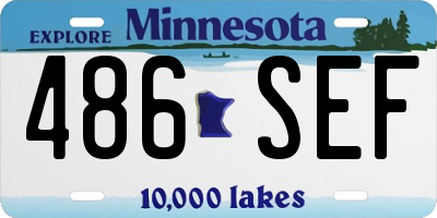 MN license plate 486SEF