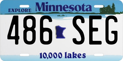 MN license plate 486SEG