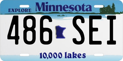 MN license plate 486SEI
