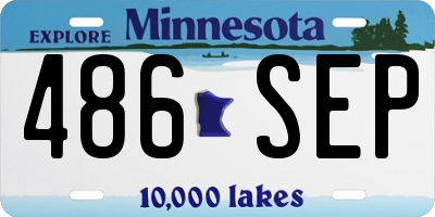 MN license plate 486SEP