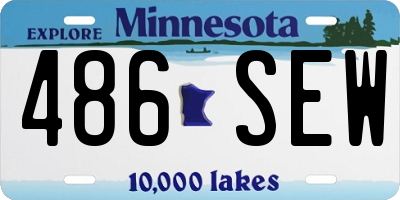 MN license plate 486SEW